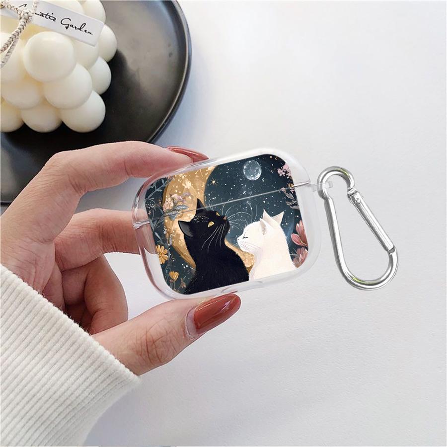 Мультяшный Кот Прозрачные Чехлы Для Наушников Чехол Для Airpods Pro2 2 4 Pro Pro3 1 3