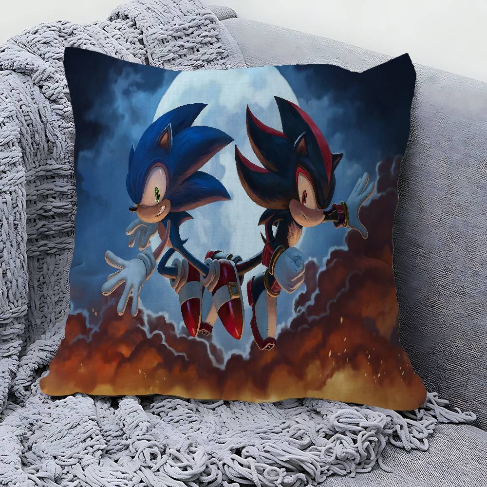 Anime S-Sonics H-Hedgehoges Pillow Gift Home Office Decoration Pillow Bedroom Sofa Car Cushion Coverpillow Case