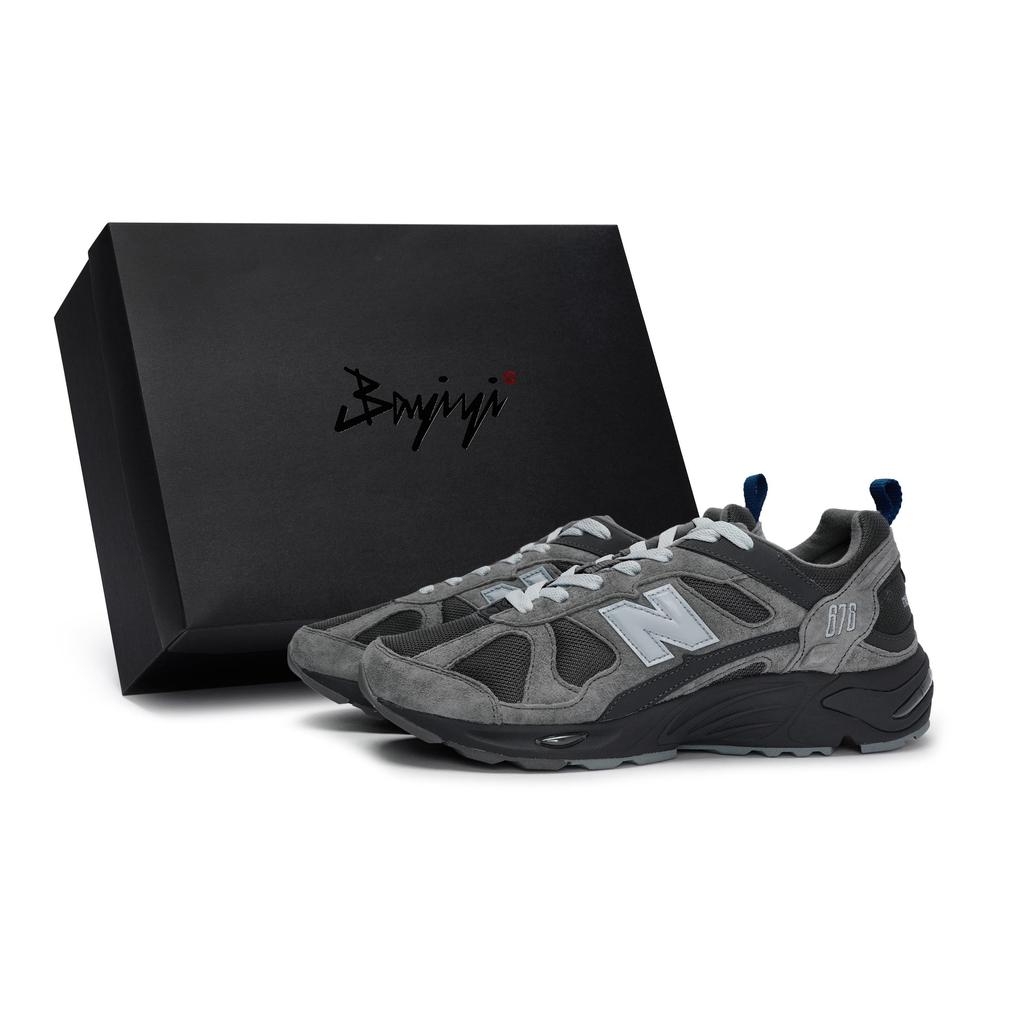 New Balance NB 878 Нескользящие Устойчивые к истиранию Низкие Повседневные Кроссовки Унисекс Серый Черный Синий Серый CM878MB1(Team80-S-BOX)