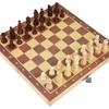 Magnetic Wooden Folding Chess Set with Felted Game Board Interior Folding Chessboard Travel