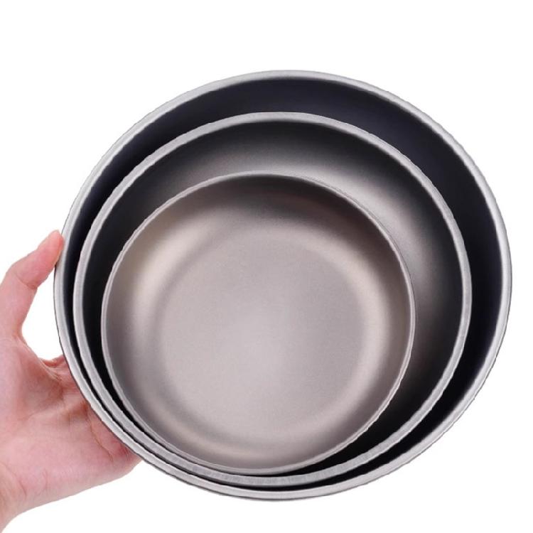 Multifuntional Use Camping Plate Heatproof Portable Cookware Metal Texture Suitable for Campers Trail Explorers Use