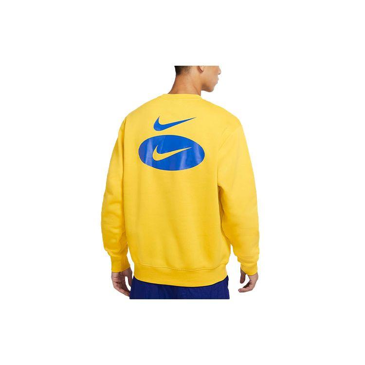 Nike NSW BB Crew Logo Повседневный спортивный флисовый пуловер Мужской свитшот ярко-серный DM5461-709
