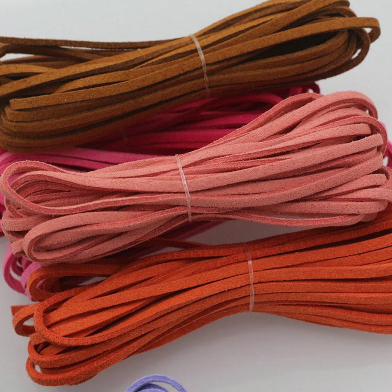 5M Leather Cord Jewelry Cord for Leather Bracelet Thread Rope Necklace Jewelry Making Finding String
