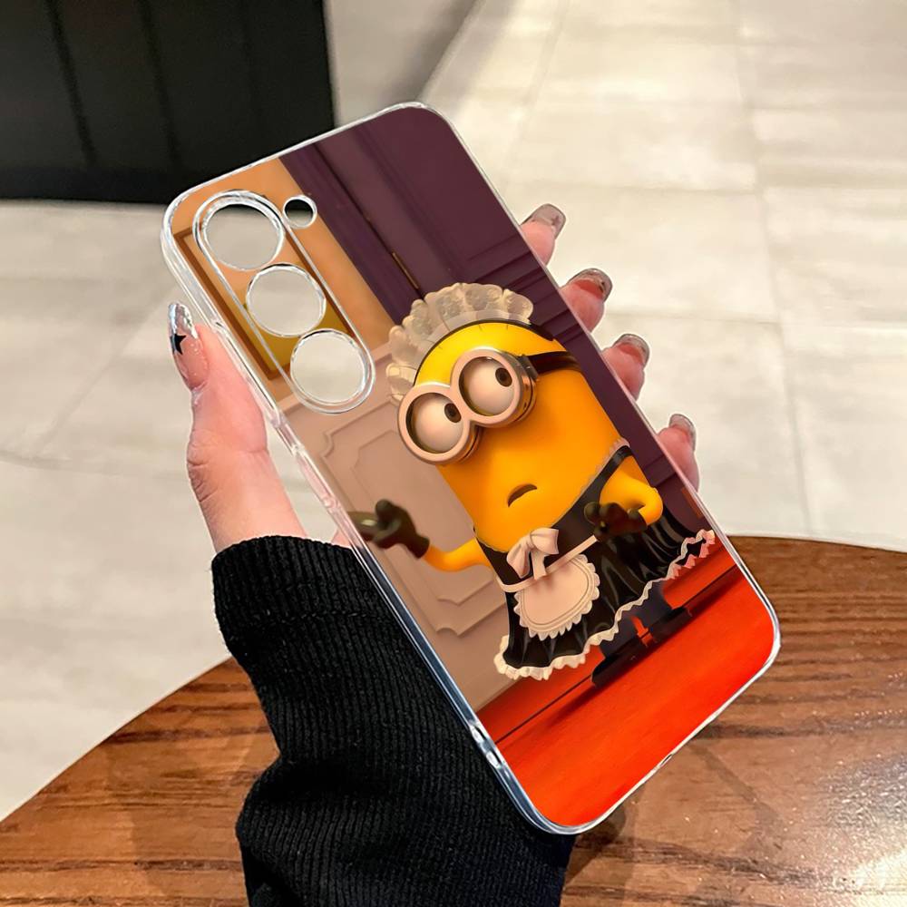 МИЛЫЙ L-Маленькие M-Миньоны-сы Чехол для телефона SamsungA10,12,20,21S,30,31,40,50,51,52,70,71 Прозрачный чехол