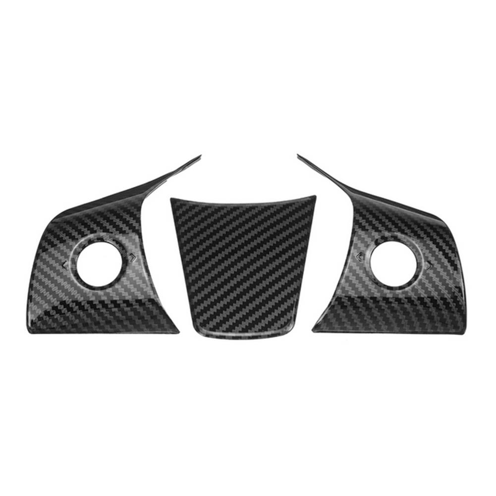 For Tesla Model 3 Model Y Carbon Fiber Steering Wheel Button Cover Trim Car Styling Decoration Car Interior