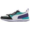 R78 Synthetic Leather Nylon Suede Fabric Low Top Lifestyle Sneakers Unisex Sneakers White Blue Purple 373117-11