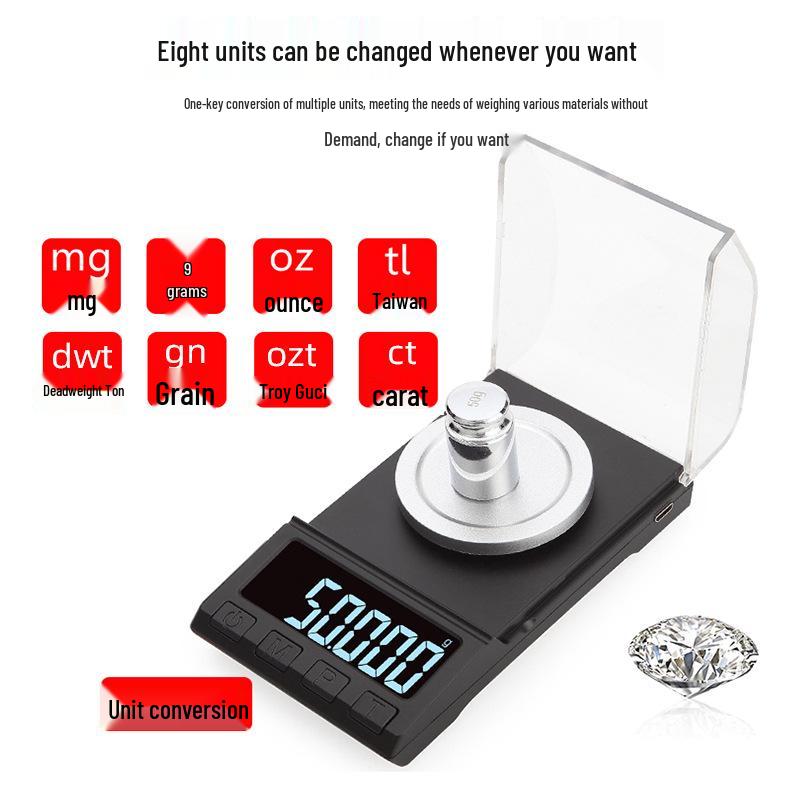 High-Precision 0.001g Milligram Scale for Jewelry, Carats, Drugs, and Lipstick