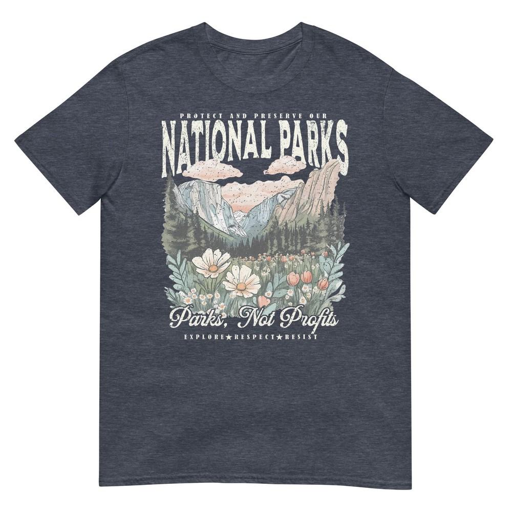 Floral Protect Our National Parks Retro Nature Conservation TShirt