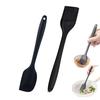 MHSKNHW Silicone Spatula & Spatula Set (Black Brush + Small Scraper) Heat-Resistant, Dishwasher-Safe, Food-Grade Kitchen Tool for Cooking and Baking