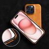 For iPhone 16 Pro Max Case Calf Texture PU Leather Coated PC Phone Cover