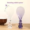 2 шт. Ложка-черпак для риса с подставкой для кроликов, Антипригарная миска для риса, Бытовая столовая ложка, Половник для риса, Пластиковая мультяшная ложка для риса