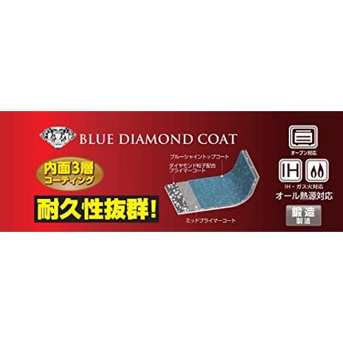 PEARL METAL Stack Plus Blue Diamond Coated IH Compatible 3-Piece Cookware Set A, Red, HB-5625