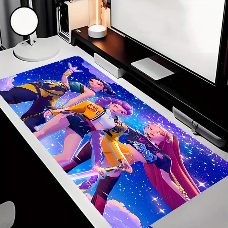 Kpop Hunter1 Theme Premium Non-slip Mouse Pad with Stitched Edges,Durable Rubber Material,for Desktop & Gaming Great Gifts