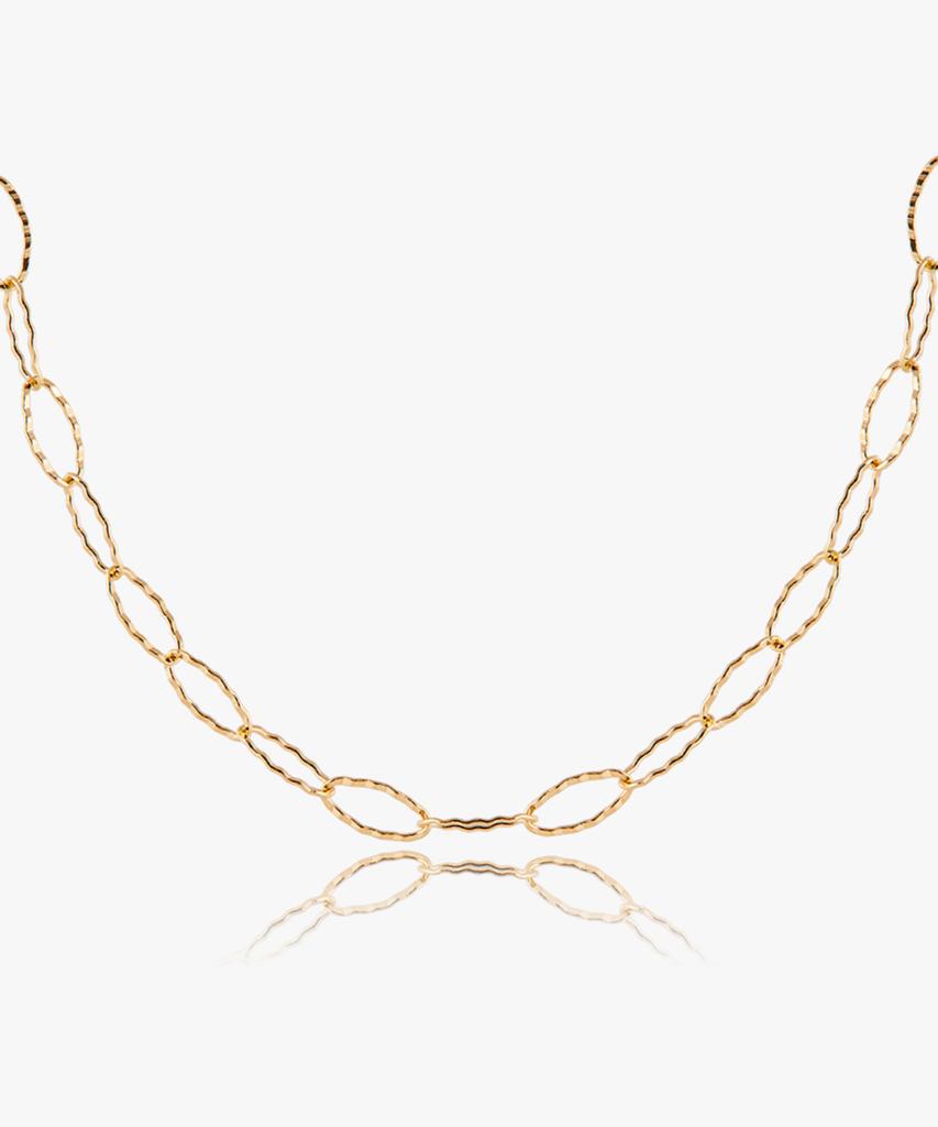 Helene Jewelry 14K 18K Nemo Oval Chain Gold Necklace (Type A)