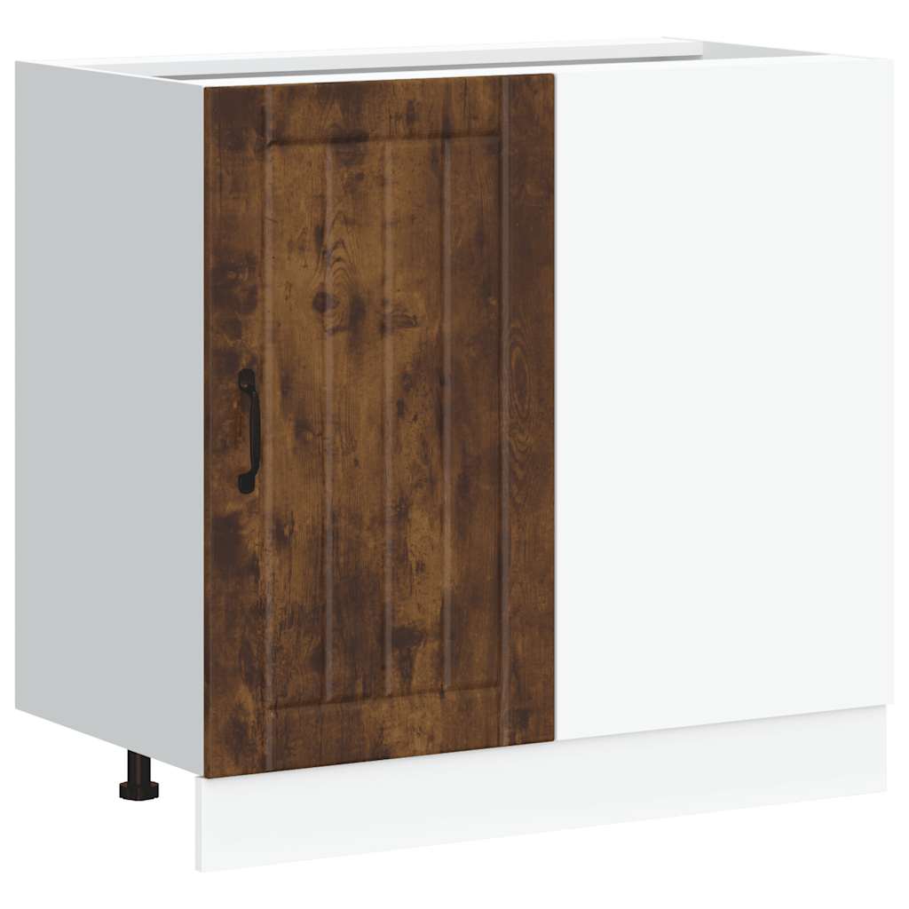 Kitchen Base Cabinet Lucca Smoked Oak Wood Based Material
