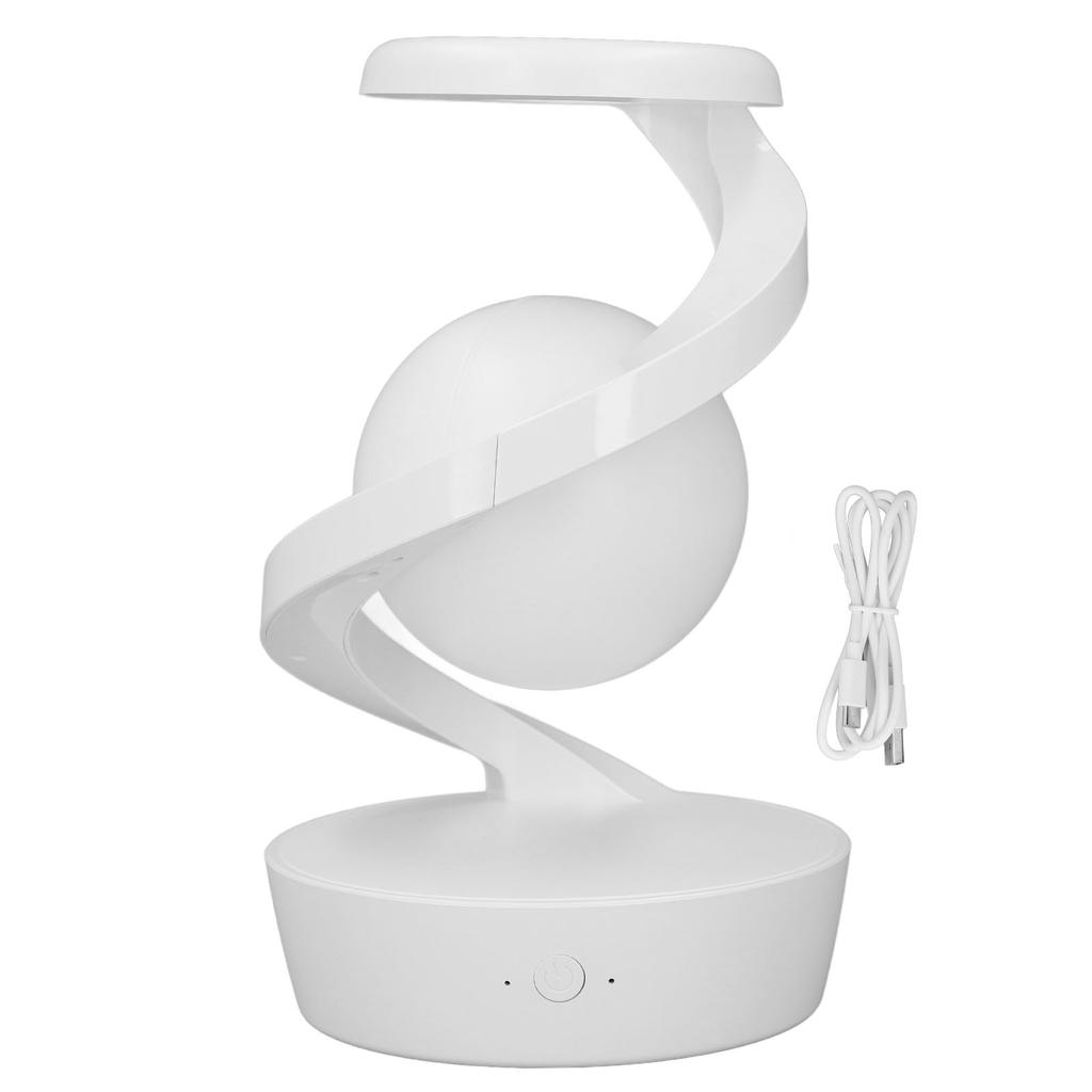 Modern Spiral Bedside Lamp Innovative 3D Visual Levitation Ball LED Table Lamp for Bedroom Living Ro