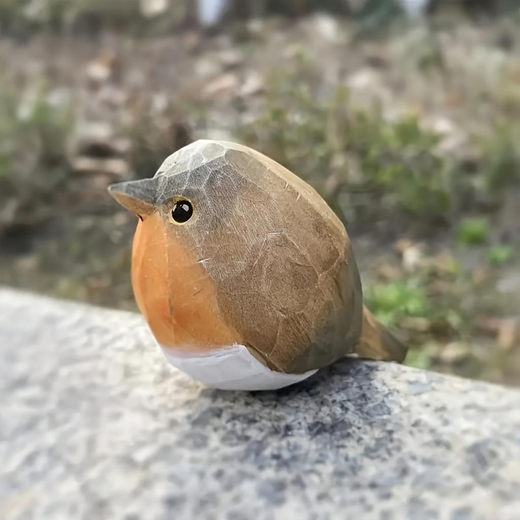 Room Decor Twenty Varieties of Handcrafted Wooden Bird Decorations, Featuring Sculpted And Hand-Painted Figurines. These Small Bird Statues Are