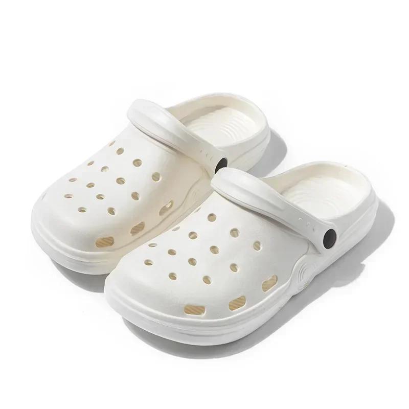 2025 New Men's Women's Waterproof Garden Clogs Outdoor Beach Shoes Big Toe Hole Shoes Crocodile Sandals Home Slippers Summer