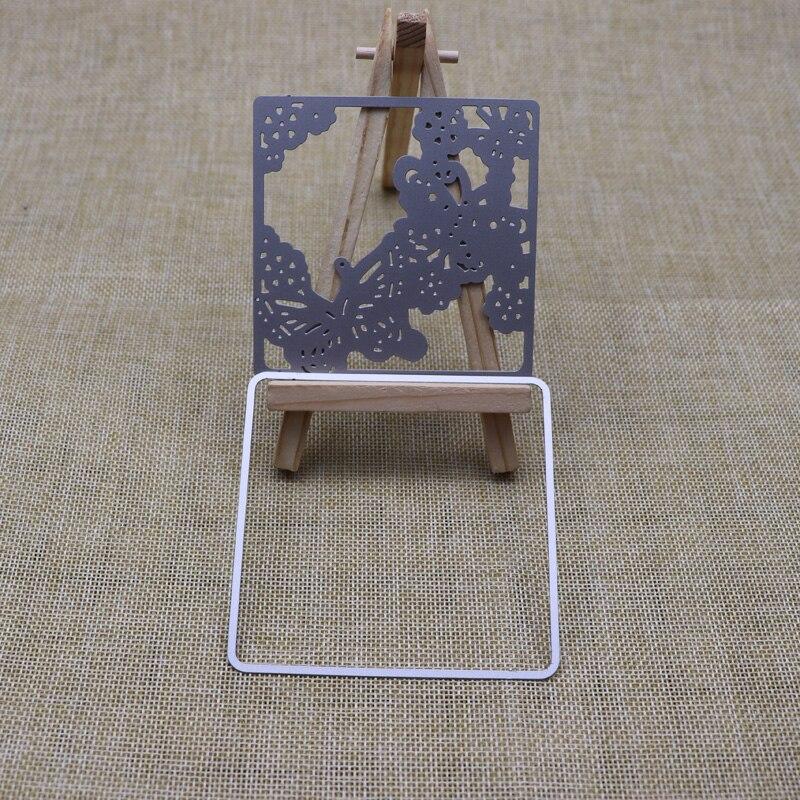 Новые вырубные штампы Бабочка Цветок Квадратная рамка Скрапбукинг Металлические вырубные штампы для бумажного творчества