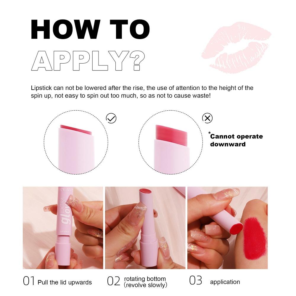 HANDAIYAN Moisturizing Solid Lip Gloss Water Light Mirror Lip Gloss Red Moisturizing Lipstick