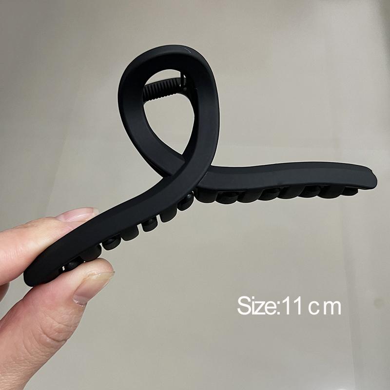 Большой краб для волос с бантом, новый модный однотонный черный зажим для волос в виде акульего плавника, инструменты для укладки волос, аксессуары для женщин, девушек