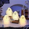 4 шт. Легкие пластиковые призраки, домашнее украшение с белой марлей, призрачные украшения, принадлежности для вечеринки на Хэллоуин