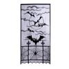 Halloween Tablecloth Decoration Black Lace Table Runner Round Spider Cobweb Table Cover Fireplace Mantel Scarf Lampshade Bat Wall Stickers for