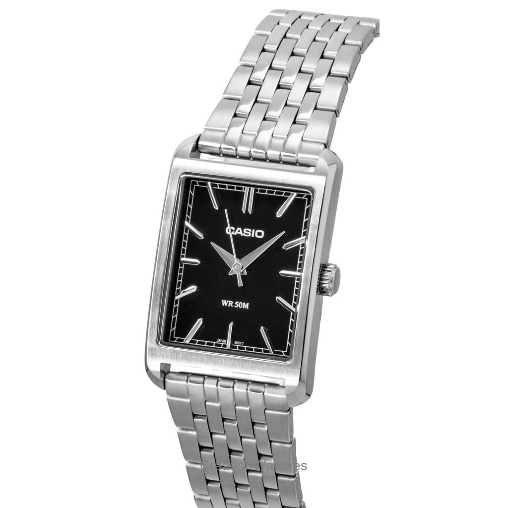 Casio Аналоговые Мужские Часы MTP-B215D-1AV из Нержавеющей Стали с Черным Циферблатом, Кварцевые