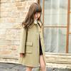 Sweet Double-sided Woolen Coat for Girls, Fashionable Woolen Coat for Children Spring and Autumn