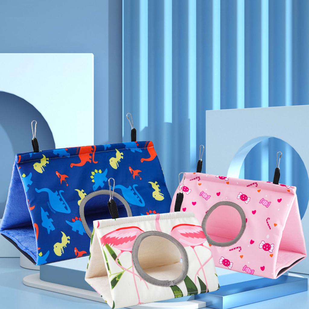 Красочный гамак для птиц Мягкая и теплая кровать для отдыха, укрытия, игр и сна Удобная конструкция с отверстием для легкого доступа