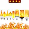 LED E27 Flame Bulb Fire 4 Patterns LED Light Dynamic Flame Effect 220v for Home Lighting
