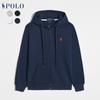 Men's Fleece-Lined Hooded Jacket with Zipper and Embroidery - Fashionable Autumn/Winter Casual Sweatshirt