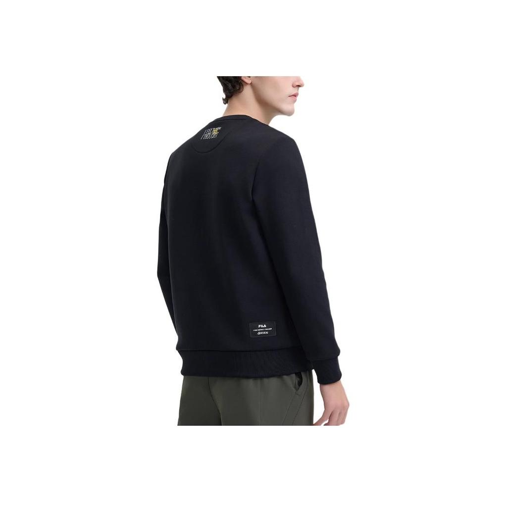 New FILA x LUSUO Sweatshirt Men Jet Black F11M448212F-BK