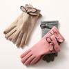 Women's Gloves Plus Velvet To Keep Warm While Driving and Riding Touch Screen Windproof Gloves