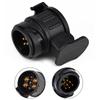 13 To 7 Pin Plug Adapter Trailer Connector 12V Towbar Towing Waterproof Plugs Socket Adapter Protect Connector