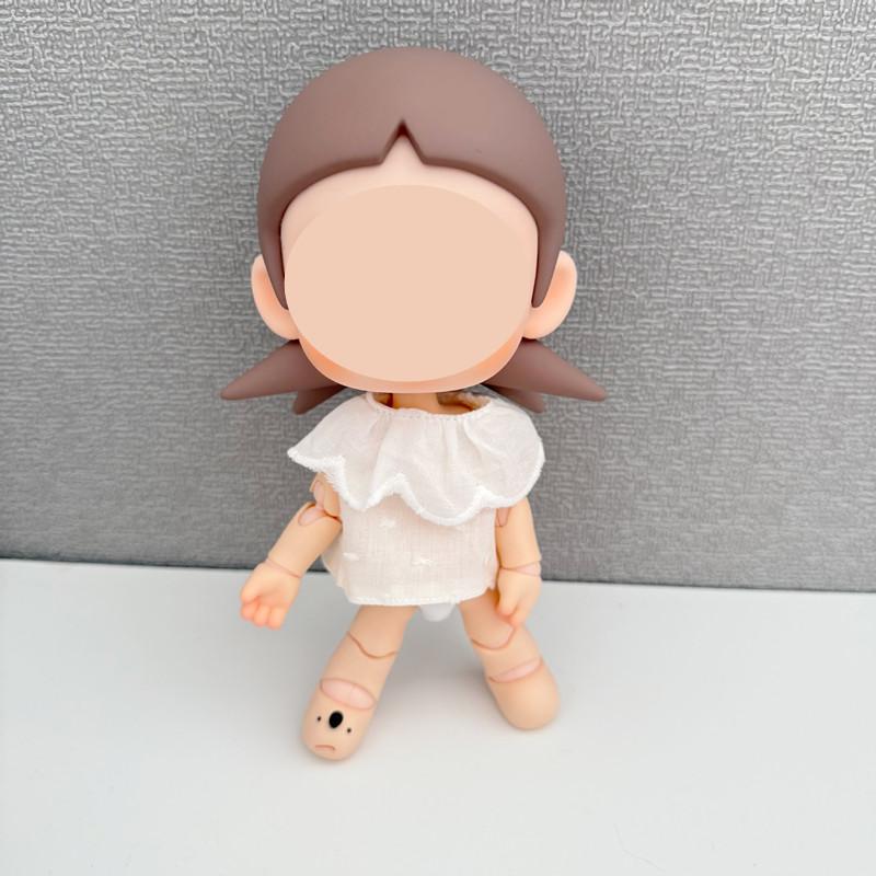 [Cloth Only] 20cm Doll Clothes Cotton Skirt with Ruffled Edges Exquisite Accessories for Doll Doll Clothing Set Replacement