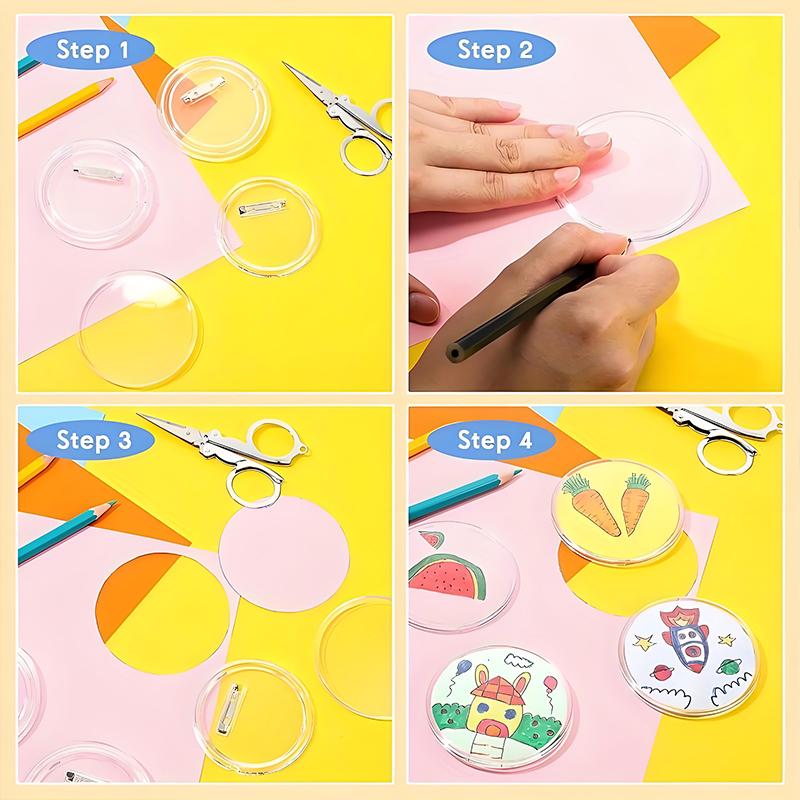 10 ШТ./УПАК. Хранение Аниме Мерч Пластик Сделай сам Прозрачный Корпоративный Подарок Значок Pixiv Портативная Коллекционная Коробка Защитная Крышка