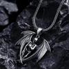 JMXD-retro Punk Style Devil Angel Pendant Necklace, Men's and Women's Personalized Trend Accessories