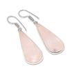 Rose Quartz Gemstone 925 Sterling Silver Jewelry Earring 1.85"