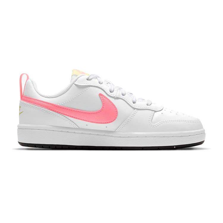 Nike Кроссовки Court Borough Low 2 Белый Лаймовый GS BQ5448-108