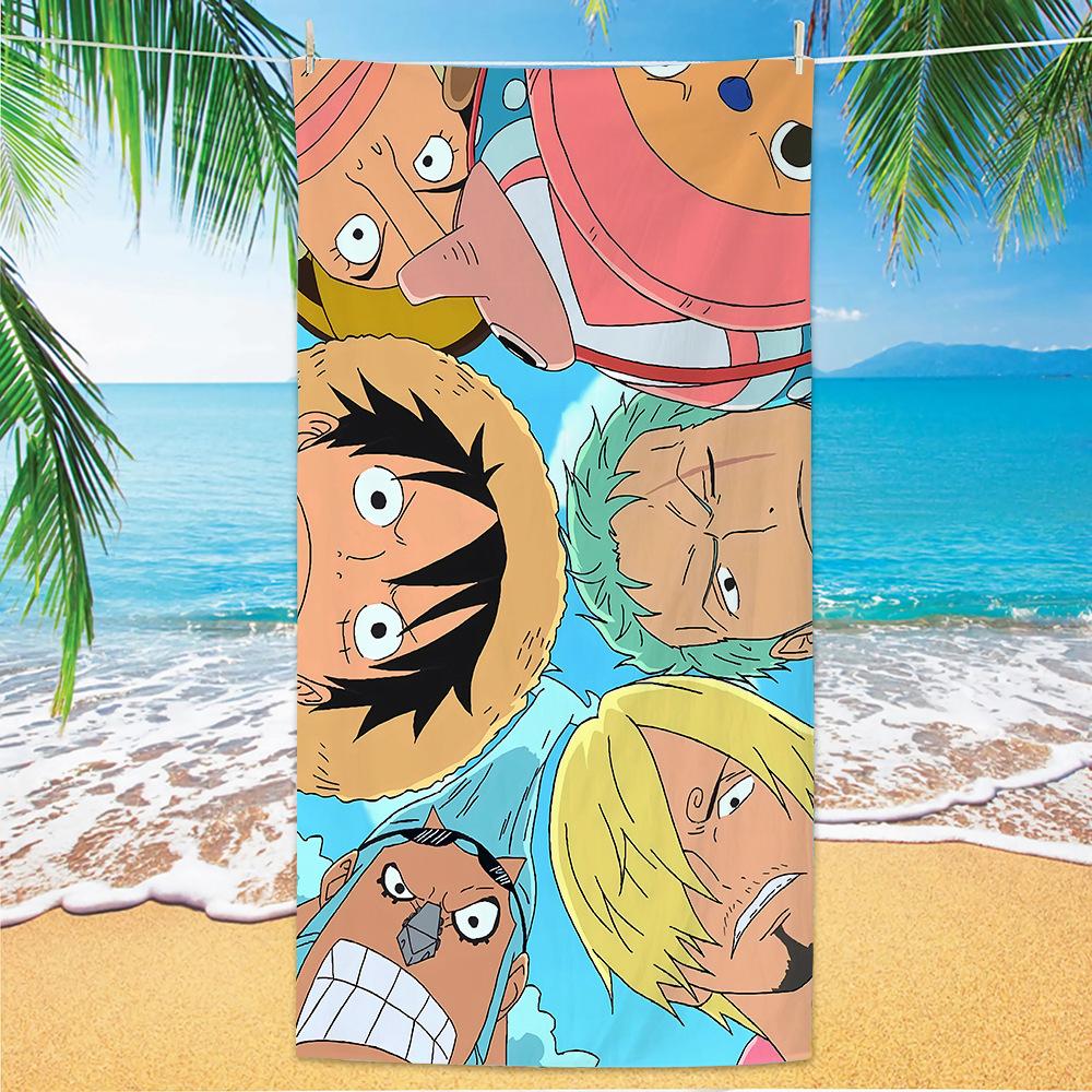 Popular Beach Towel Cartoon Animation Nautical King Bath Towel Microfiber Quick-Drying Towel