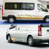 2 шт. автомобильные наклейки для Toyota Hiace 200 300 Camper VAN Mountain Stripes DIY индивидуальные графические виниловые пленки наклейки