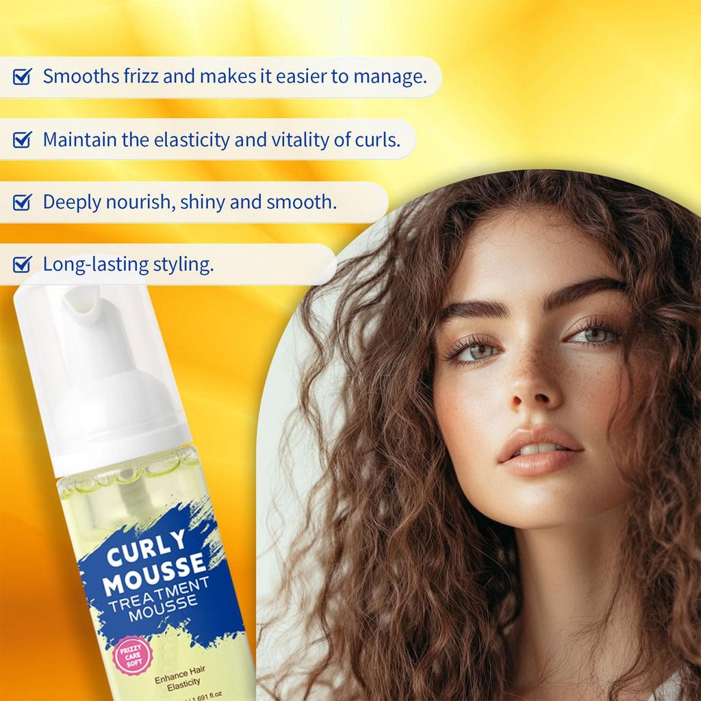 Curl Styling, Curl Hair Retention Elasticity Curl Cream For Wavy Hair Elastic, Moisturizing Set Hair Conditioning,50ML