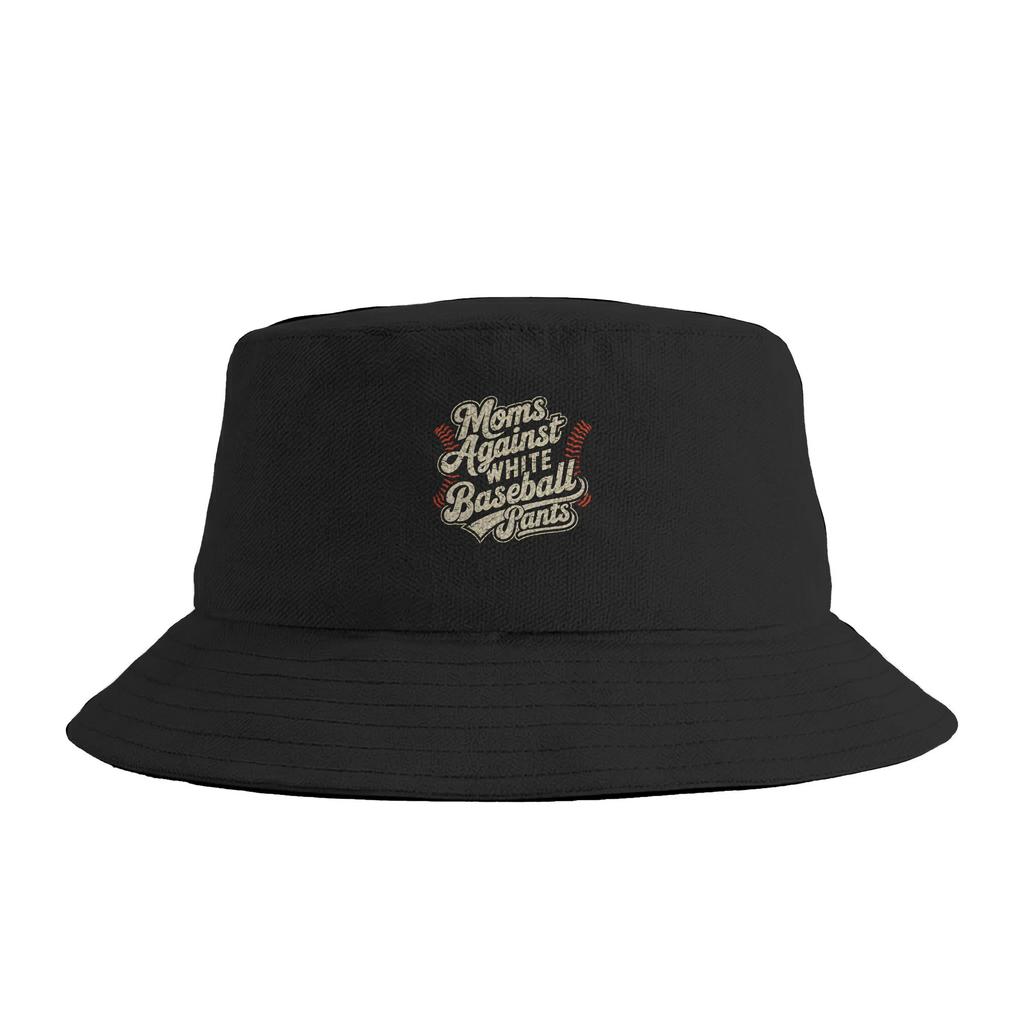 Unisex Moms Against White Baseball Pants Baseball Mom Mothers Day Bucket Hat Foldable FisherUnisex Hats Spring Casual Vacation Cap