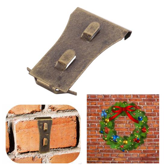 10Pcs Brick Clips Metal Outdoors Brick Hooks Punching Free Easy Installation Wall Clips Picture Hangers