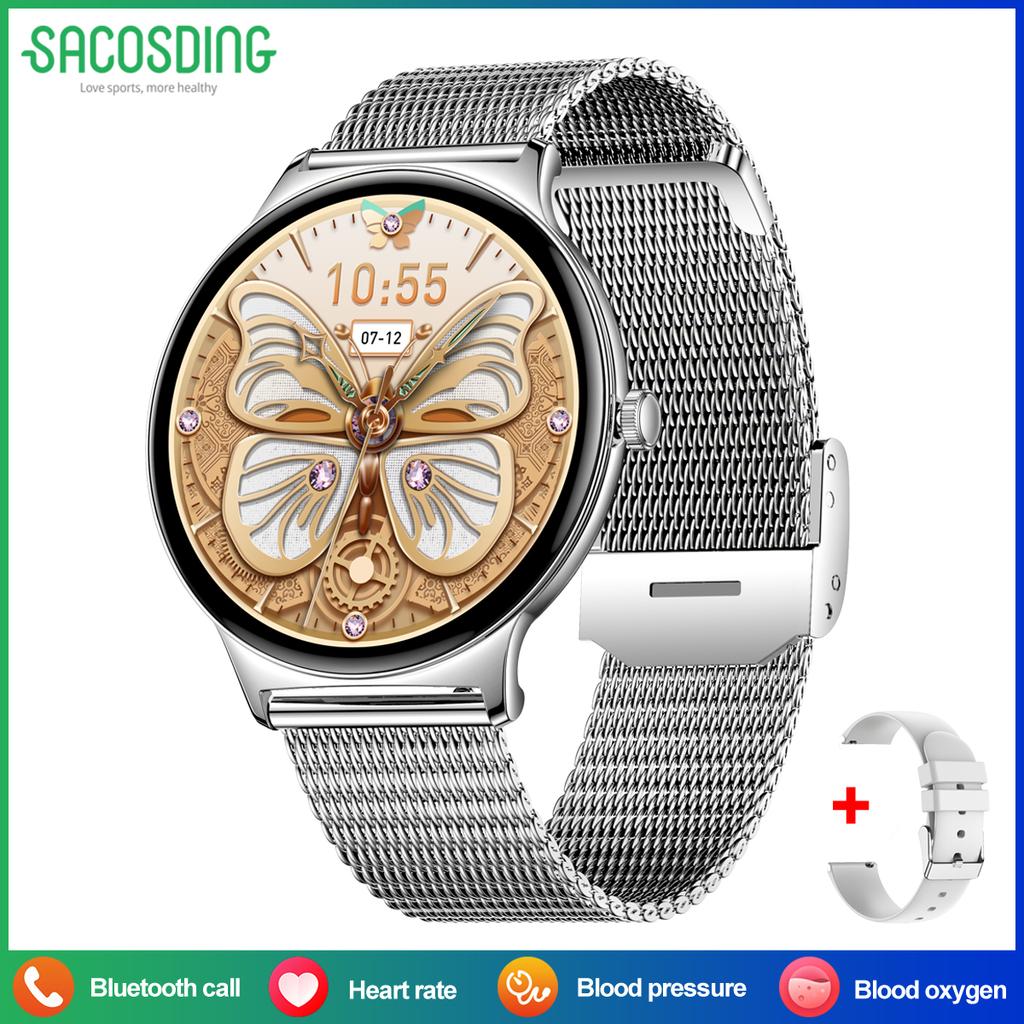 SACOSDING ультратонкие 7,9 мм умные часы для женщин 1,43-дюймовый AMOLED 466*466HD пикселей дисплей всегда показывает время напоминание о звонке умные часы для женщин