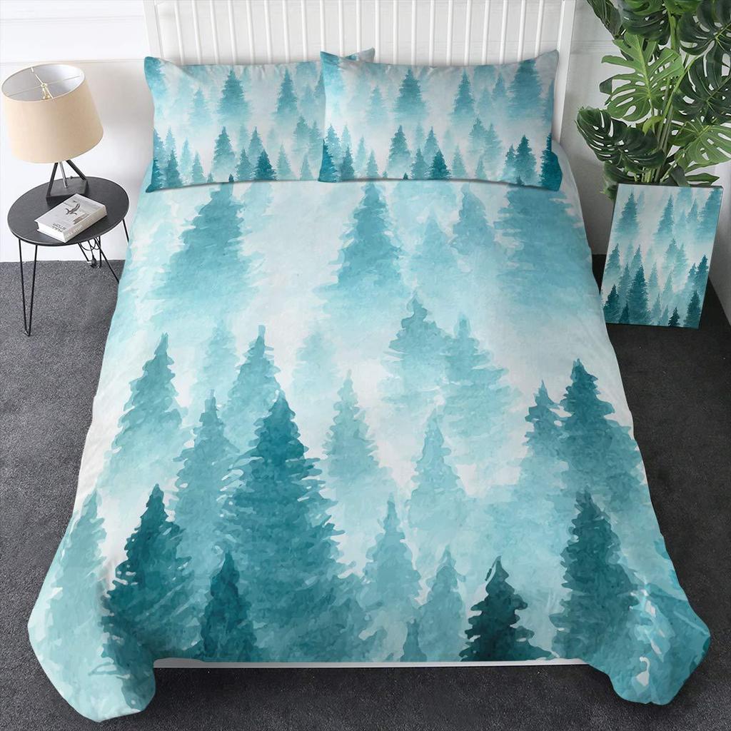Деревья Природный Пейзаж Постельное Белье Трехпредметный Пододеяльник