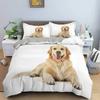 Lovely Dog Cute Animal 3D Printed Bedding Set Cozy Duvet Cover King Queen Twin Size Birthday Gift Girl Boy Kid Adult Room Decor