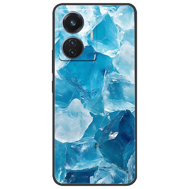 Для vivo T1 4G Y55 4G iQOO Z6 44 Вт V2153 Чехол Мраморный Мягкий Матовый Силиконовый Чехол на Заднюю Панель Для Vivo T1 44 Вт Полная Защита Чехол для Телефона
