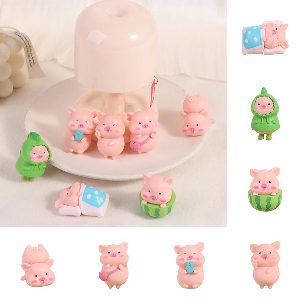 Миниатюры животных мультфильм Свинья украшение автомобиля Свинья украшение центральной консоли автомобиля предметы интерьера автомобиля